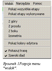 Pole tekstowe:  

   Rysunek 25Pozycje menu 
   "widok".
