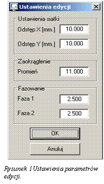 Pole tekstowe:  

  Rysunek 49Ustawienia parametrw
  edycji.
