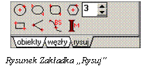 Pole tekstowe:  

  Rysunek Zakadka Rysuj
