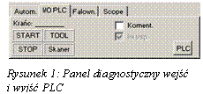 Pole tekstowe:  

  Rysunek 56: Panel diagnostyczny wej 
  i wyj PLC
