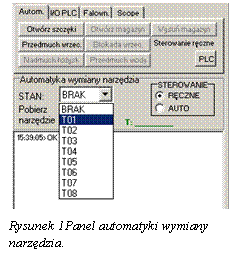Pole tekstowe:    

  Rysunek 57Panel automatyki wymiany
  narzdzia.
